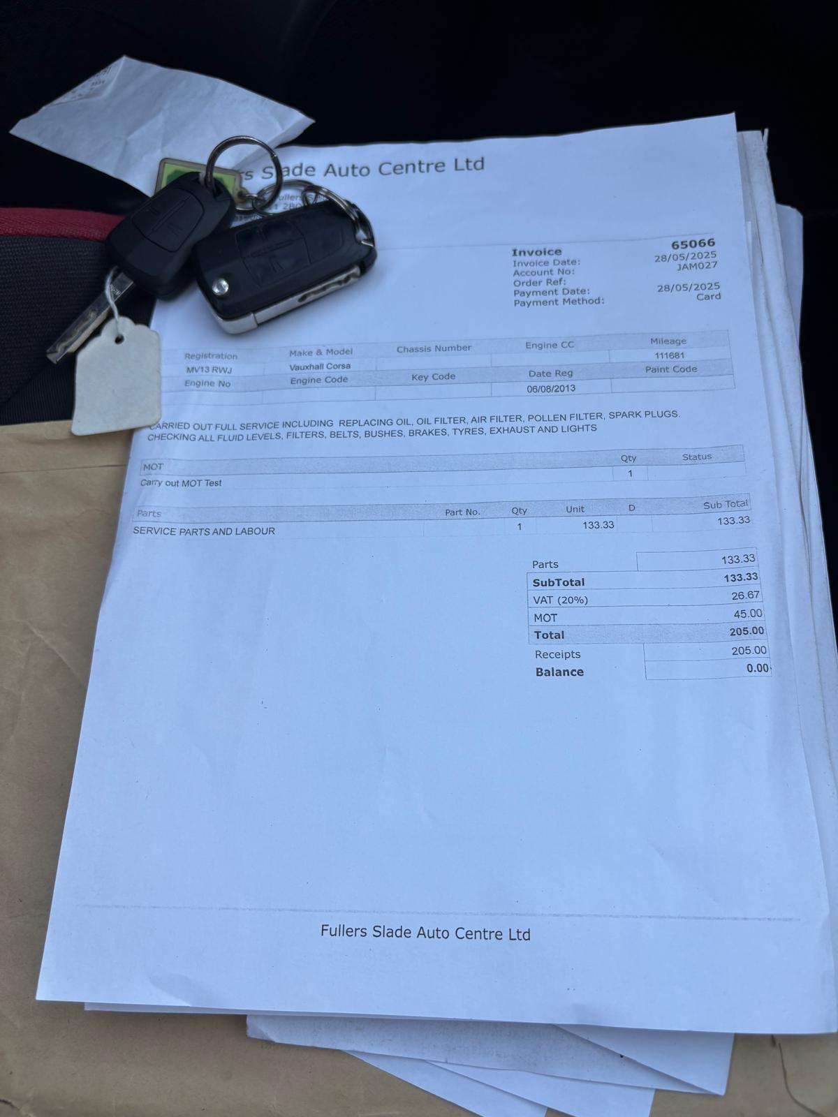 2013 VAUXHALL CORSA 2013 VAUXHALL CORSA