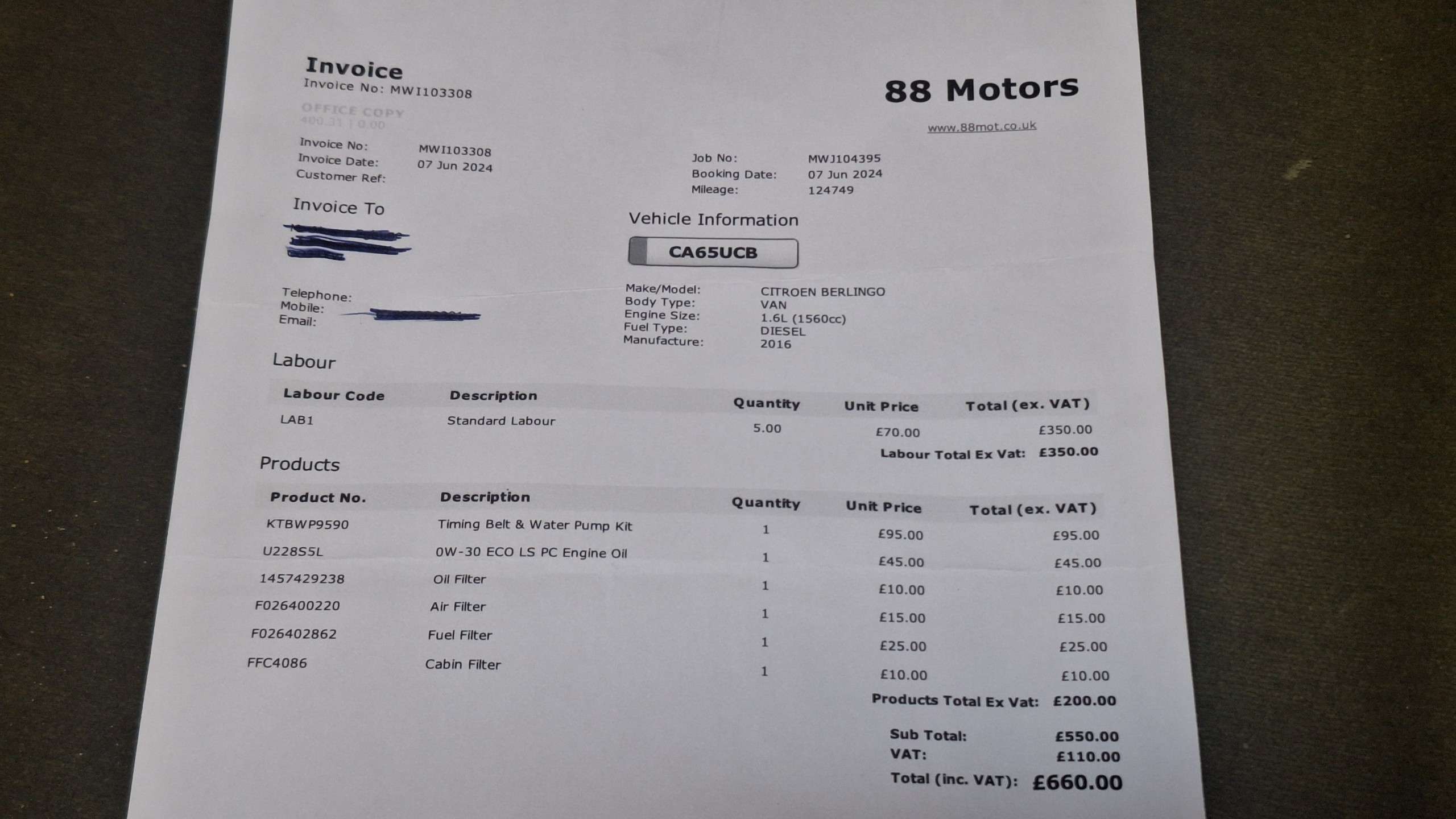 2016 CITROEN BERLINGO 2016 CITROEN BERLINGO