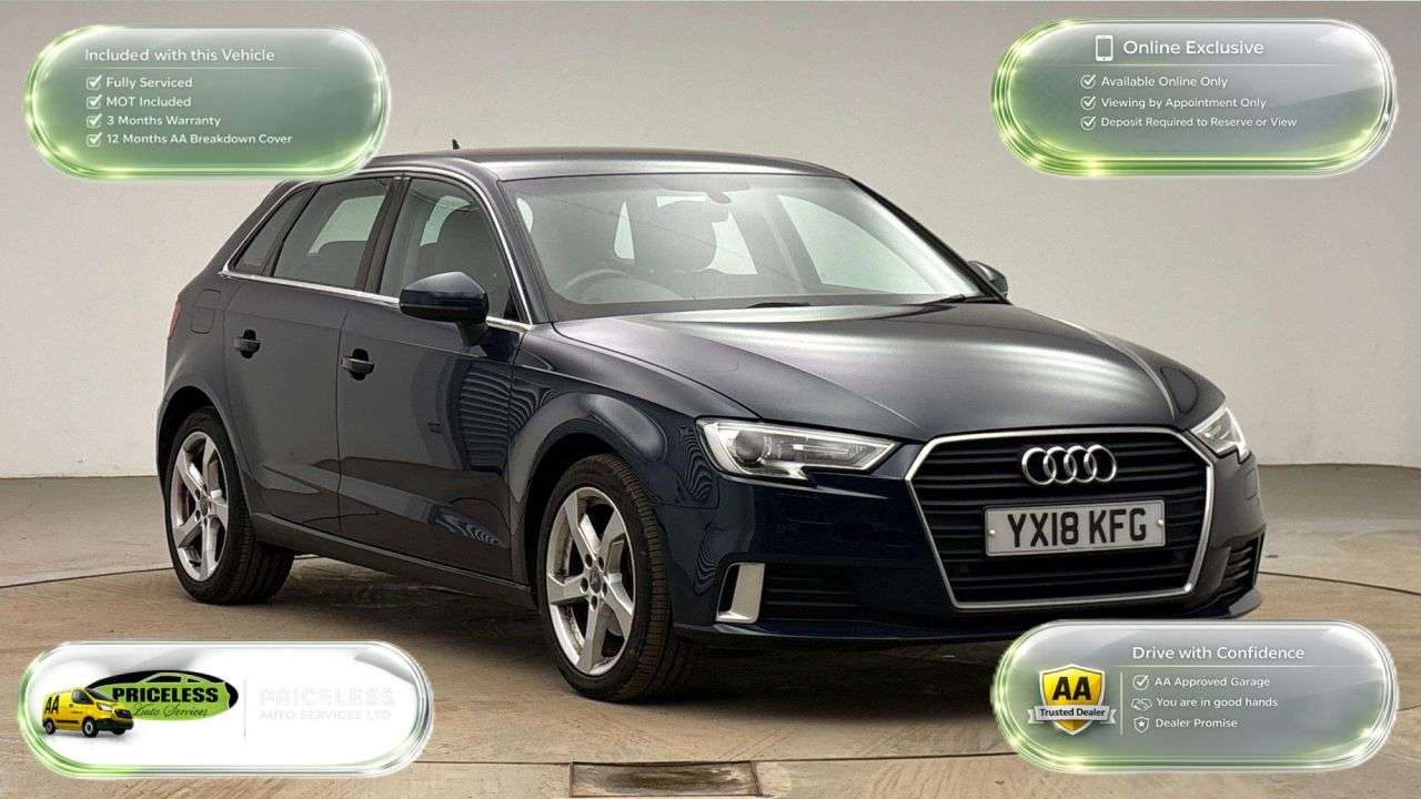 A 2018 AUDI A3 2.0 TDI Sport Sportback 5dr Diesel Manual Euro 6 (s/s) (150 ps) A 2018 AUDI A3 2.0 TDI Sport Sportback 5dr Diesel Manual Euro 6 (s/s) (150 ps)