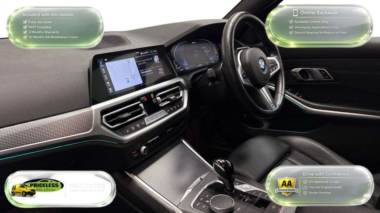 A 2022 BMW 3 SERIES AUTOMATIC 2.0 330e 12kWh M Sport Saloon 4dr Petrol Plug-in Hybrid Auto Euro A 2022 BMW 3 SERIES AUTOMATIC 2.0 330e 12kWh M Sport Saloon 4dr Petrol Plug-in Hybrid Auto Euro