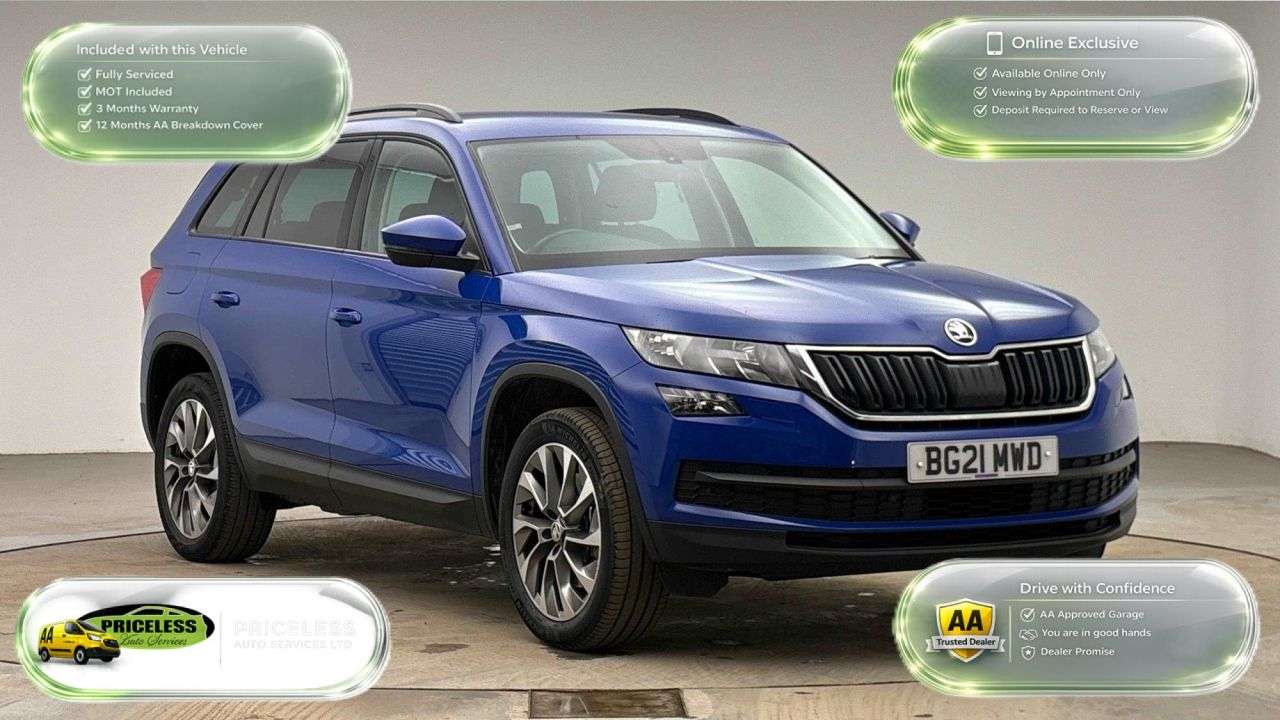 A 2021 SKODA KODIAQ AUTOMATIC 2.0 TDI SE Drive SUV 5dr Diesel DSG Euro 6 (s/s) (7 Seat) (150 ps A 2021 SKODA KODIAQ AUTOMATIC 2.0 TDI SE Drive SUV 5dr Diesel DSG Euro 6 (s/s) (7 Seat) (150 ps