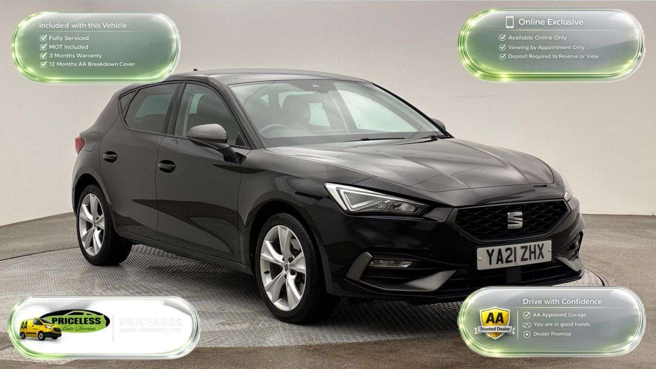 A 2021 SEAT LEON AUTOMATIC 1.4 eHybrid 12.8kWh FR Hatchback 5dr Petrol Plug-in Hybrid DSG Eu A 2021 SEAT LEON AUTOMATIC 1.4 eHybrid 12.8kWh FR Hatchback 5dr Petrol Plug-in Hybrid DSG Eu