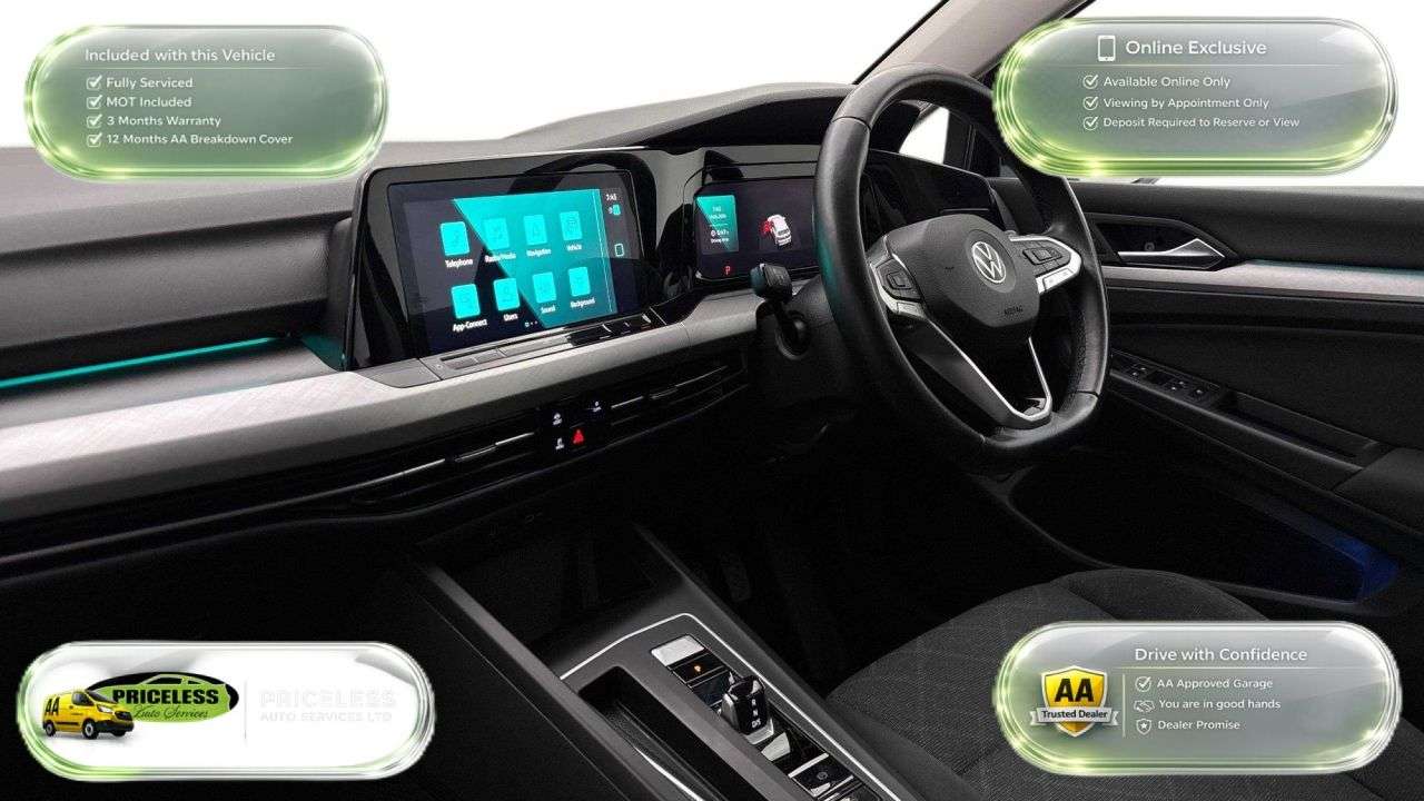 A 2021 VOLKSWAGEN GOLF AUTOMATIC 1.5 eTSI MHEV Life Hatchback 5dr Petrol Hybrid DSG Euro 6 (s/s) ( A 2021 VOLKSWAGEN GOLF AUTOMATIC 1.5 eTSI MHEV Life Hatchback 5dr Petrol Hybrid DSG Euro 6 (s/s) (
