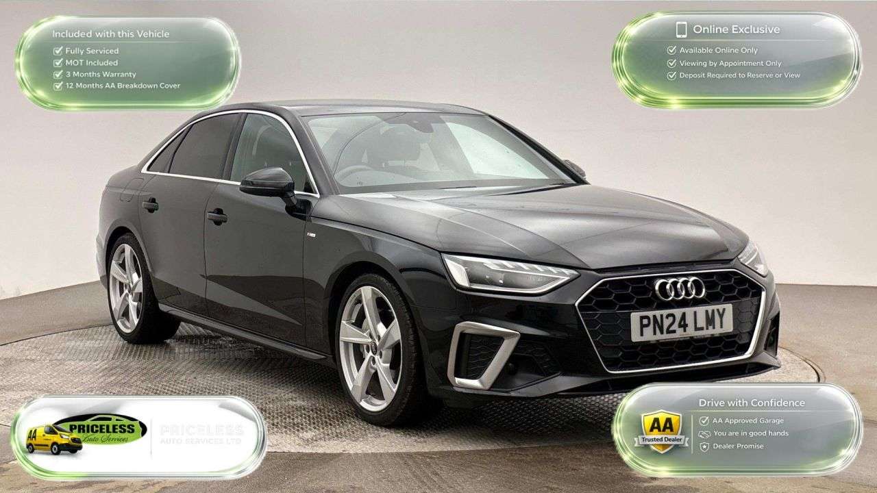 A 2024 AUDI A4 AUTOMATIC 2.0 TFSI 40 S line Saloon 4dr Petrol S Tronic Euro 6 (s/s) (204 p A 2024 AUDI A4 AUTOMATIC 2.0 TFSI 40 S line Saloon 4dr Petrol S Tronic Euro 6 (s/s) (204 p