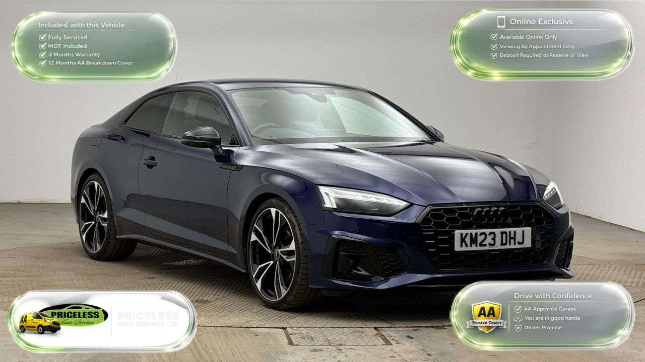 A 2023 AUDI A5 AUTOMATIC 2.0 TFSI 35 Black Edition Coupe 2dr Petrol S Tronic Euro 6 (s/s) A 2023 AUDI A5 AUTOMATIC 2.0 TFSI 35 Black Edition Coupe 2dr Petrol S Tronic Euro 6 (s/s)