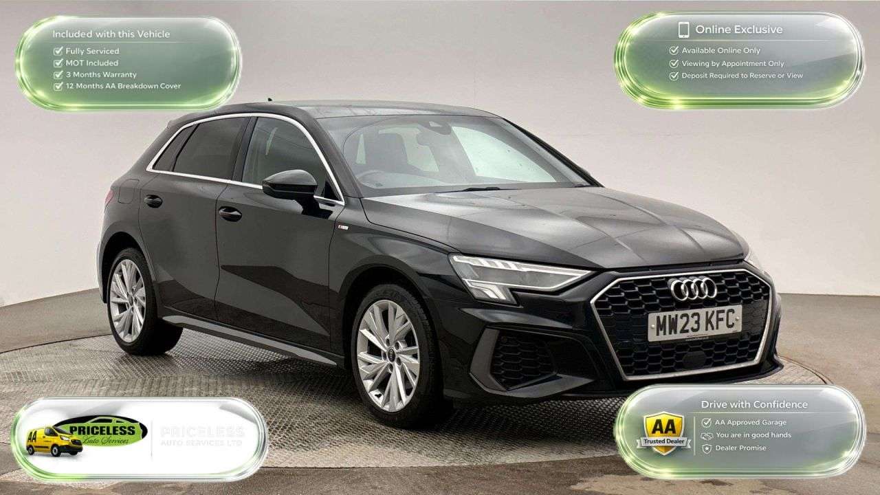 A 2023 AUDI A3 AUTOMATIC 1.4 TFSIe 40 S line Sportback 5dr Petrol Plug-in Hybrid S Tronic A 2023 AUDI A3 AUTOMATIC 1.4 TFSIe 40 S line Sportback 5dr Petrol Plug-in Hybrid S Tronic