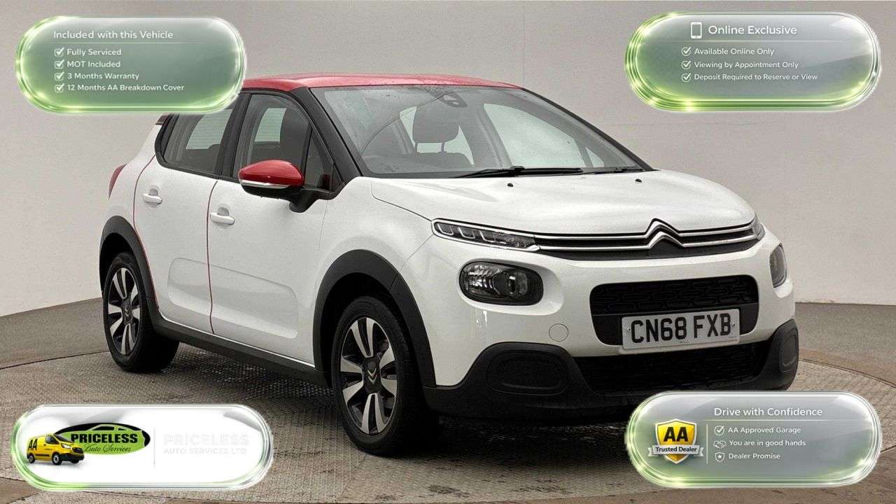 A 2018 CITROEN C3 1.2 PureTech Feel Hatchback 5dr Petrol Manual Euro 6 (68 ps) A 2018 CITROEN C3 1.2 PureTech Feel Hatchback 5dr Petrol Manual Euro 6 (68 ps)