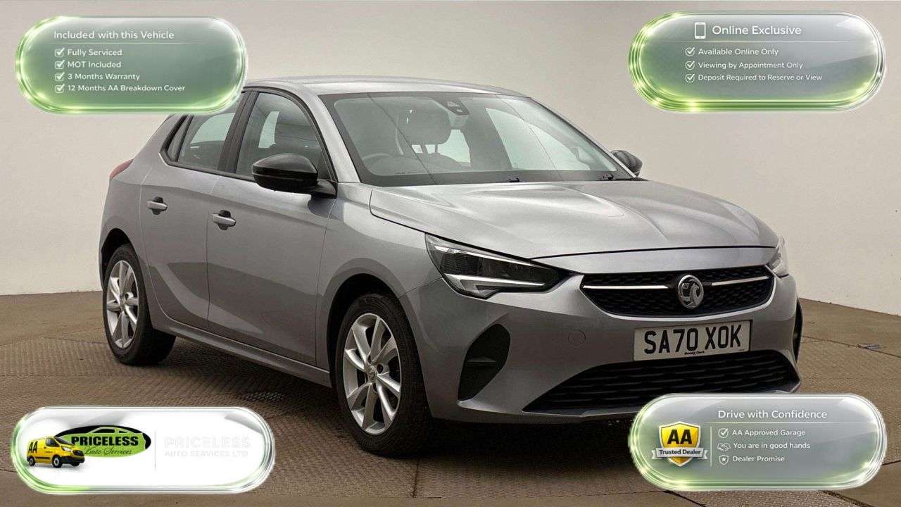 A 2020 VAUXHALL CORSA 1.2 SE Hatchback 5dr Petrol Manual Euro 6 (75 ps) A 2020 VAUXHALL CORSA 1.2 SE Hatchback 5dr Petrol Manual Euro 6 (75 ps)