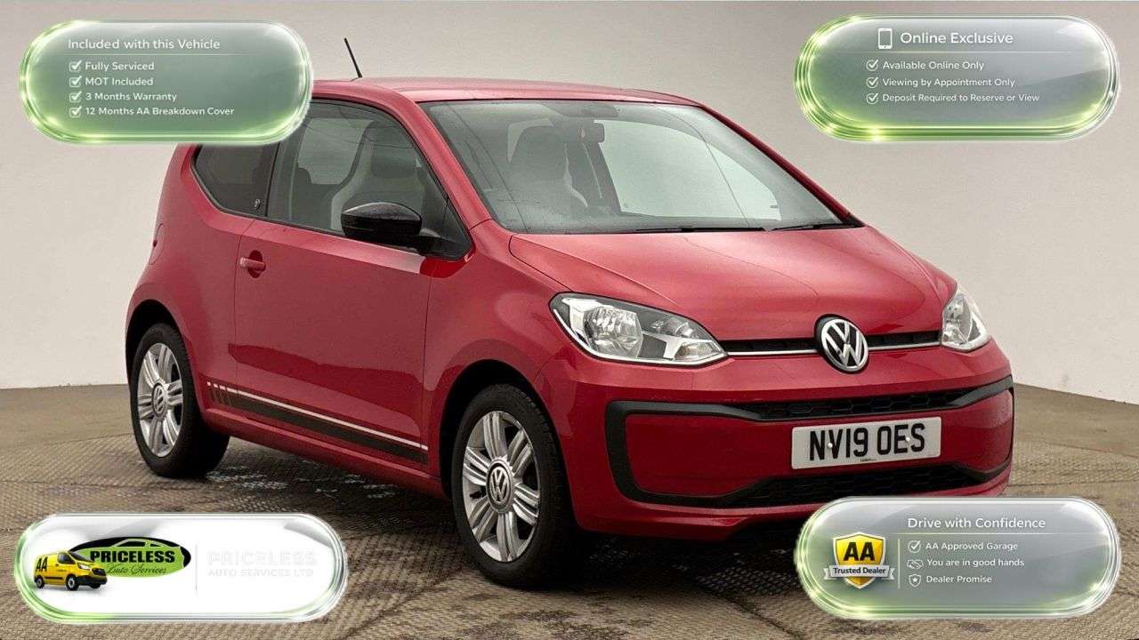 A 2019 VOLKSWAGEN UP! 1.0 up! beats Hatchback 3dr Petrol Manual Euro 6 (s/s) (60 ps) A 2019 VOLKSWAGEN UP! 1.0 up! beats Hatchback 3dr Petrol Manual Euro 6 (s/s) (60 ps)