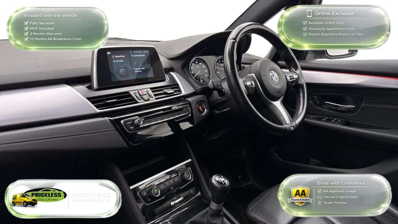 A 2018 BMW 2 SERIES ACTIVE TOURER 1.5 218i M Sport MPV 5dr Petrol Manual Euro 6 (s/s) (140 ps) A 2018 BMW 2 SERIES ACTIVE TOURER 1.5 218i M Sport MPV 5dr Petrol Manual Euro 6 (s/s) (140 ps)