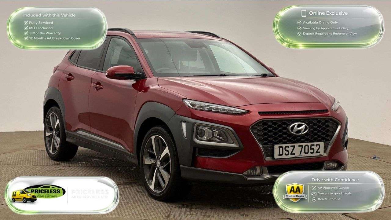 A 2019 HYUNDAI KONA 1.0 T-GDi Premium SUV 5dr Petrol Manual Euro 6 (s/s) (120 ps) A 2019 HYUNDAI KONA 1.0 T-GDi Premium SUV 5dr Petrol Manual Euro 6 (s/s) (120 ps)
