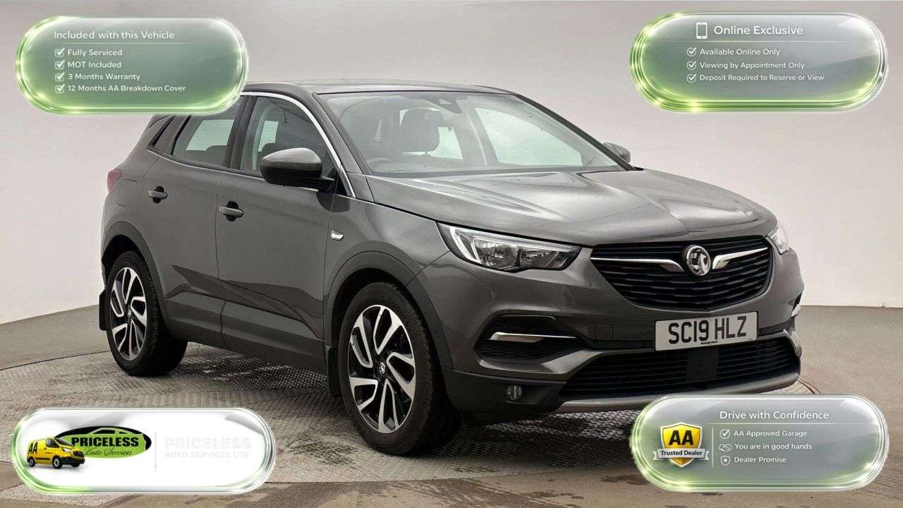 A 2019 VAUXHALL GRANDLAND X 1.2 Turbo Elite Nav SUV 5dr Petrol Manual 6Spd Euro 6 (s/s) (130 ps) A 2019 VAUXHALL GRANDLAND X 1.2 Turbo Elite Nav SUV 5dr Petrol Manual 6Spd Euro 6 (s/s) (130 ps)