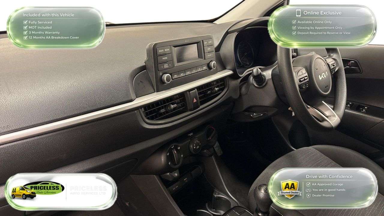 A 2023 KIA PICANTO 1.0 DPi 1 Hatchback 5dr Petrol Manual Euro 6 (s/s) (66 bhp) A 2023 KIA PICANTO 1.0 DPi 1 Hatchback 5dr Petrol Manual Euro 6 (s/s) (66 bhp)