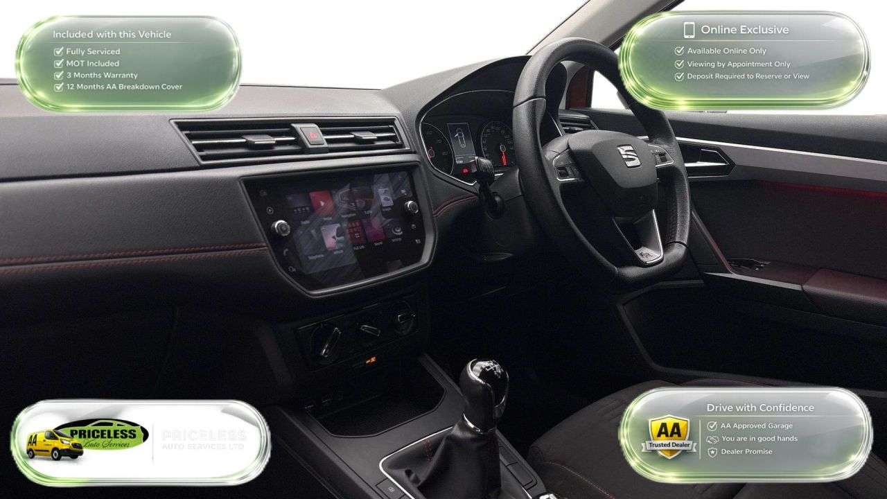 A 2019 SEAT IBIZA 1.0 TSI FR Hatchback 5dr Petrol Manual Euro 6 (s/s) GPF (115 ps) A 2019 SEAT IBIZA 1.0 TSI FR Hatchback 5dr Petrol Manual Euro 6 (s/s) GPF (115 ps)