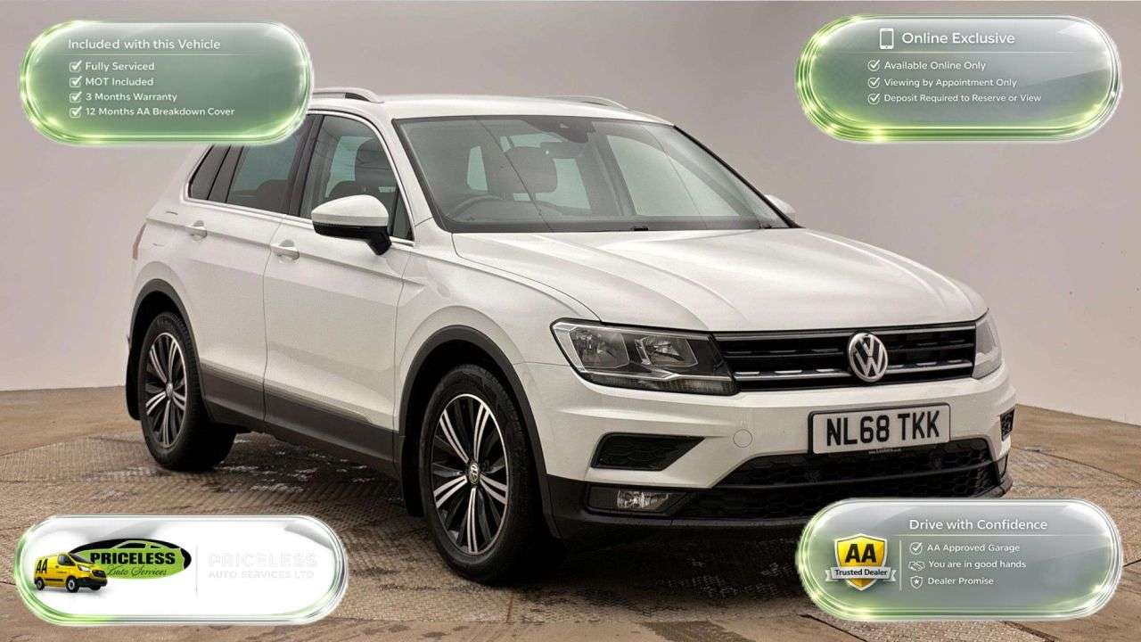 A 2018 VOLKSWAGEN TIGUAN 1.4 TSI SE Navigation SUV 5dr Petrol Manual Euro 6 (s/s) (125 ps) A 2018 VOLKSWAGEN TIGUAN 1.4 TSI SE Navigation SUV 5dr Petrol Manual Euro 6 (s/s) (125 ps)
