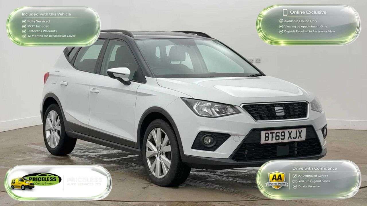 A 2019 SEAT ARONA 1.6 TDI SE Technology Lux SUV 5dr Diesel Manual Euro 6 (s/s) (95 ps) A 2019 SEAT ARONA 1.6 TDI SE Technology Lux SUV 5dr Diesel Manual Euro 6 (s/s) (95 ps)