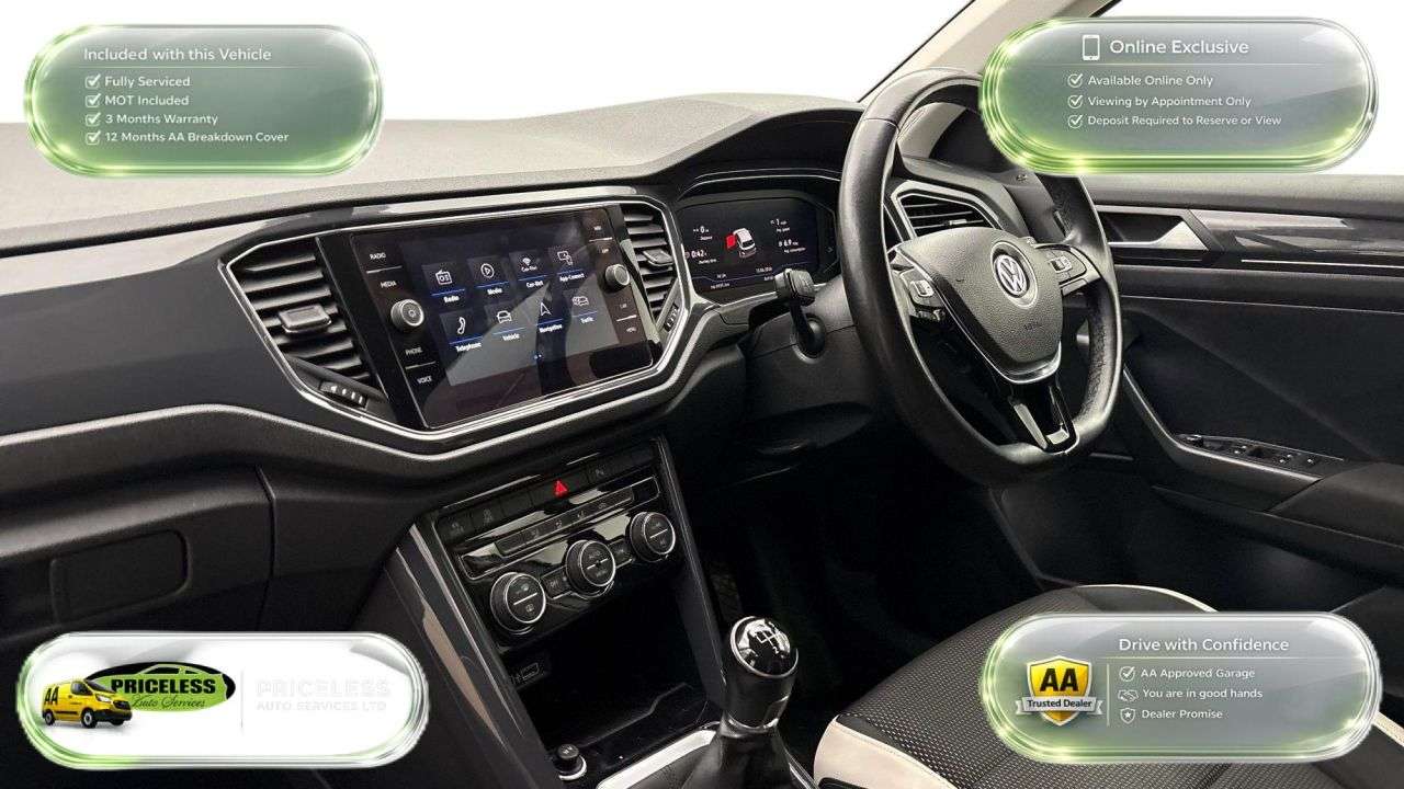 A 2019 VOLKSWAGEN T-ROC 1.6 TDI SEL SUV 5dr Diesel Manual Euro 6 (s/s) (115 ps) A 2019 VOLKSWAGEN T-ROC 1.6 TDI SEL SUV 5dr Diesel Manual Euro 6 (s/s) (115 ps)