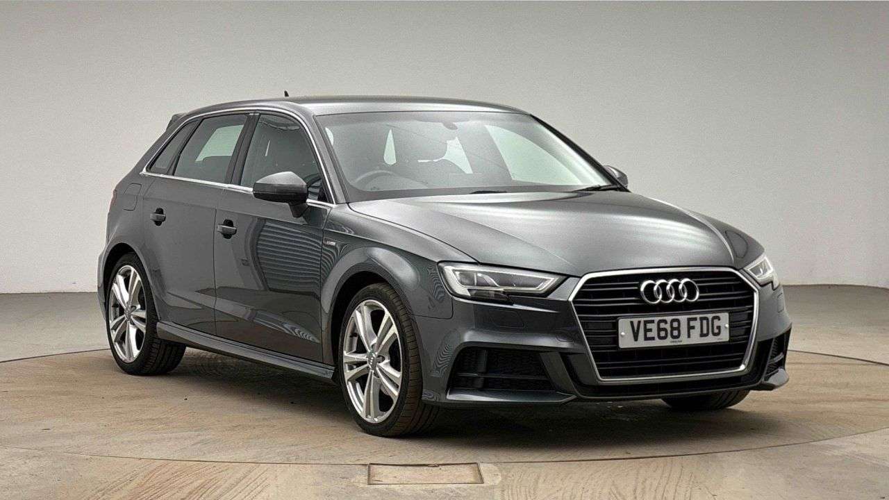 A 2018 AUDI A3 1.5 TFSI CoD 35 S line Sportback 5dr Petrol Manual Euro 6 (s/s) (150 ps) A 2018 AUDI A3 1.5 TFSI CoD 35 S line Sportback 5dr Petrol Manual Euro 6 (s/s) (150 ps)
