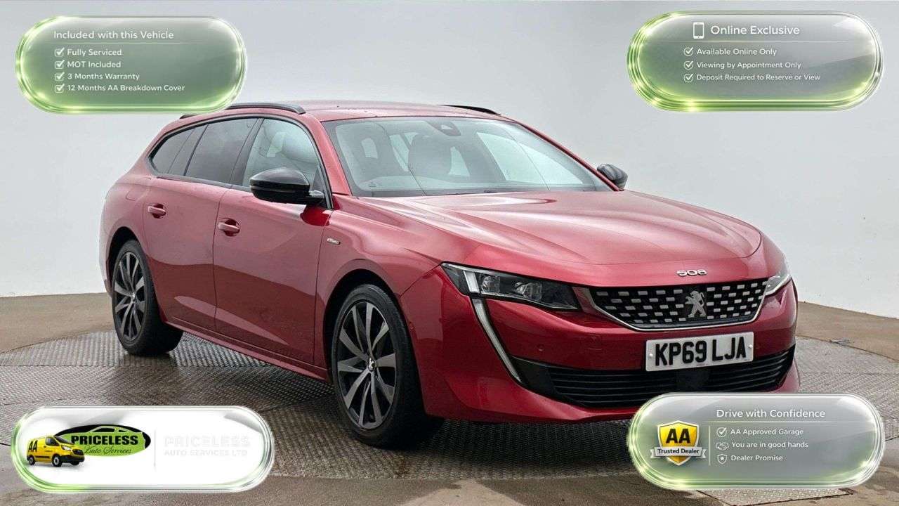 A 2019 PEUGEOT 508 SW AUTOMATIC 1.5 BlueHDi GT Line Estate 5dr Diesel EAT Euro 6 (s/s) (130 ps) A 2019 PEUGEOT 508 SW AUTOMATIC 1.5 BlueHDi GT Line Estate 5dr Diesel EAT Euro 6 (s/s) (130 ps)