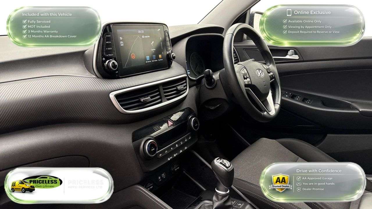 A 2019 HYUNDAI TUCSON 1.6 GDi SE Nav SUV 5dr Petrol Manual Euro 6 (s/s) (132 ps) A 2019 HYUNDAI TUCSON 1.6 GDi SE Nav SUV 5dr Petrol Manual Euro 6 (s/s) (132 ps)