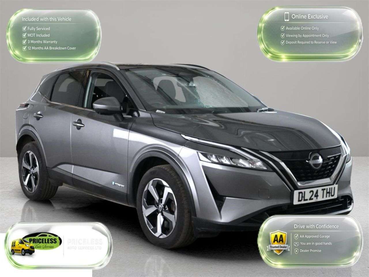 A 2024 NISSAN QASHQAI AUTOMATIC 1.5 h e-POWER N-Connecta SUV 5dr Petrol Hybrid Auto Euro 6 (s/s) A 2024 NISSAN QASHQAI AUTOMATIC 1.5 h e-POWER N-Connecta SUV 5dr Petrol Hybrid Auto Euro 6 (s/s)
