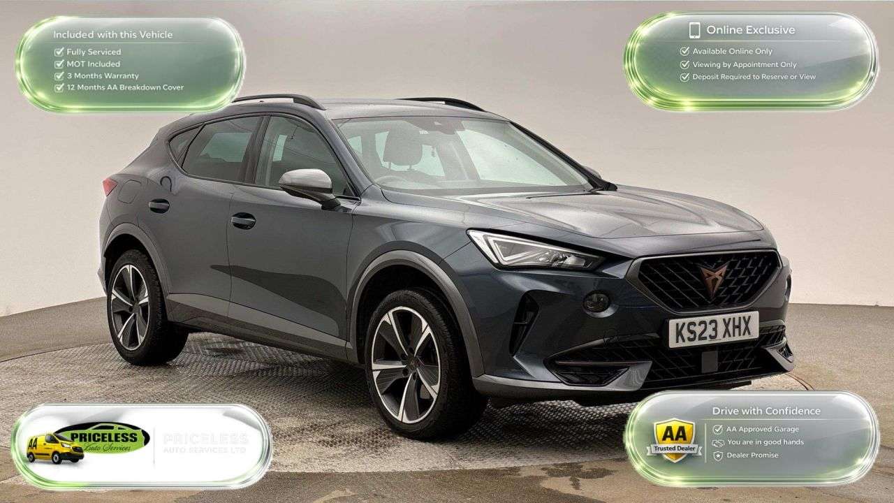 A 2023 CUPRA FORMENTOR AUTOMATIC AUTOMATIC 1.5 TSI V1 SUV 5dr Petrol DSG Euro 6 (s/s) (150 ps) A 2023 CUPRA FORMENTOR AUTOMATIC AUTOMATIC 1.5 TSI V1 SUV 5dr Petrol DSG Euro 6 (s/s) (150 ps)