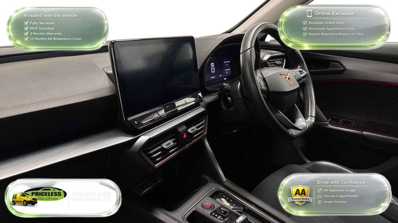 A 2023 CUPRA FORMENTOR AUTOMATIC AUTOMATIC 1.5 TSI V1 SUV 5dr Petrol DSG Euro 6 (s/s) (150 ps) A 2023 CUPRA FORMENTOR AUTOMATIC AUTOMATIC 1.5 TSI V1 SUV 5dr Petrol DSG Euro 6 (s/s) (150 ps)