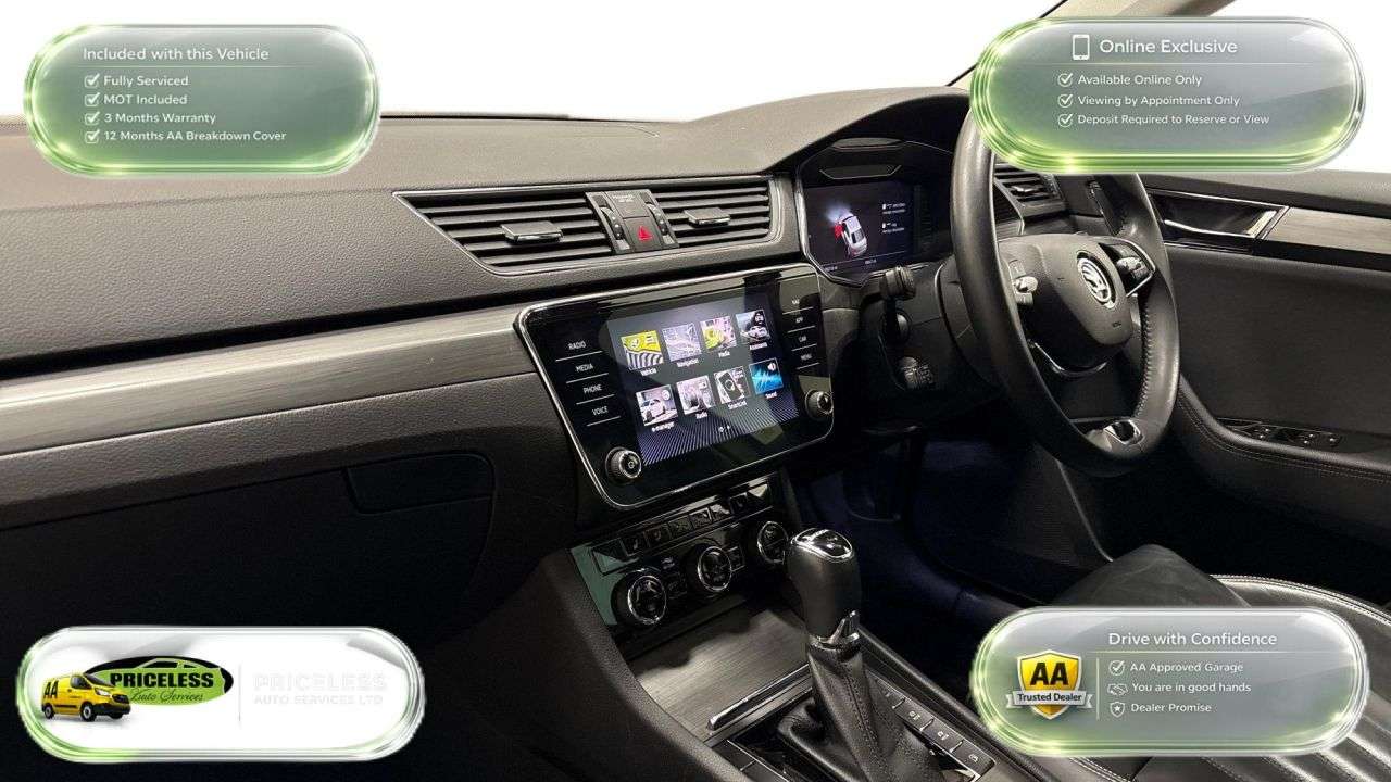 A 2023 SKODA SUPERB AUTOMATIC 1.4 TSI iV 13kWh SE L Hatchback 5dr Petrol Plug-in Hybrid DSG Eur A 2023 SKODA SUPERB AUTOMATIC 1.4 TSI iV 13kWh SE L Hatchback 5dr Petrol Plug-in Hybrid DSG Eur