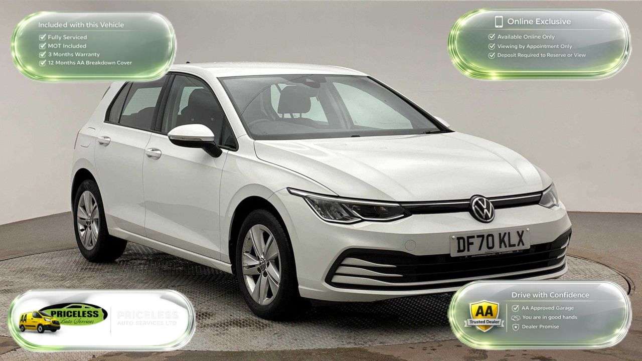 A 2020 VOLKSWAGEN GOLF 1.5 TSI Life Hatchback 5dr Petrol Manual Euro 6 (s/s) (130 ps) A 2020 VOLKSWAGEN GOLF 1.5 TSI Life Hatchback 5dr Petrol Manual Euro 6 (s/s) (130 ps)
