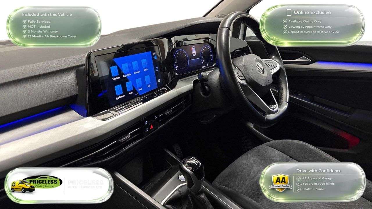 A 2020 VOLKSWAGEN GOLF 1.5 TSI Life Hatchback 5dr Petrol Manual Euro 6 (s/s) (130 ps) A 2020 VOLKSWAGEN GOLF 1.5 TSI Life Hatchback 5dr Petrol Manual Euro 6 (s/s) (130 ps)