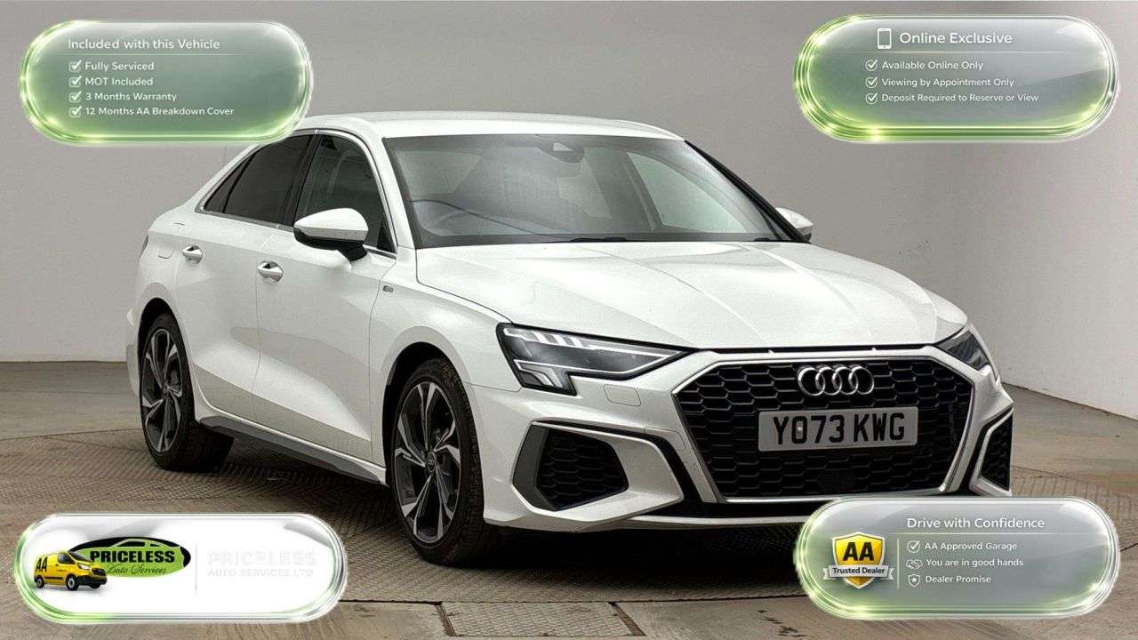 A 2024 AUDI A3 1.5 TFSI 35 S line Saloon 4dr Petrol Manual Euro 6 (s/s) (150 ps) A 2024 AUDI A3 1.5 TFSI 35 S line Saloon 4dr Petrol Manual Euro 6 (s/s) (150 ps)