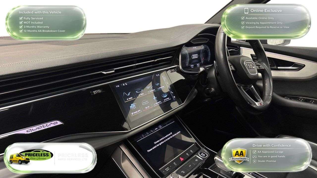 A 2023 AUDI Q7 AUTOMATIC 3.0 TDI V6 50 S line SUV 5dr Diesel Tiptronic quattro Euro 6 (s/s A 2023 AUDI Q7 AUTOMATIC 3.0 TDI V6 50 S line SUV 5dr Diesel Tiptronic quattro Euro 6 (s/s