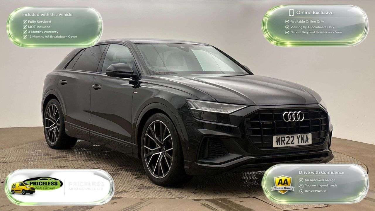 A 2022 AUDI Q8 AUTOMATIC 3.0 TFSI V6 55 Black Edition SUV 5dr Petrol Tiptronic quattro Eur A 2022 AUDI Q8 AUTOMATIC 3.0 TFSI V6 55 Black Edition SUV 5dr Petrol Tiptronic quattro Eur