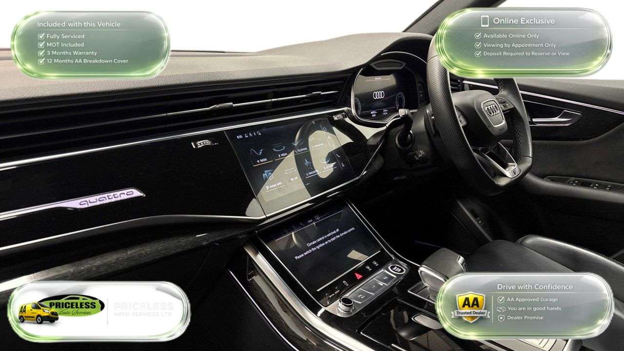 A 2022 AUDI Q8 AUTOMATIC 3.0 TFSI V6 55 Black Edition SUV 5dr Petrol Tiptronic quattro Eur A 2022 AUDI Q8 AUTOMATIC 3.0 TFSI V6 55 Black Edition SUV 5dr Petrol Tiptronic quattro Eur