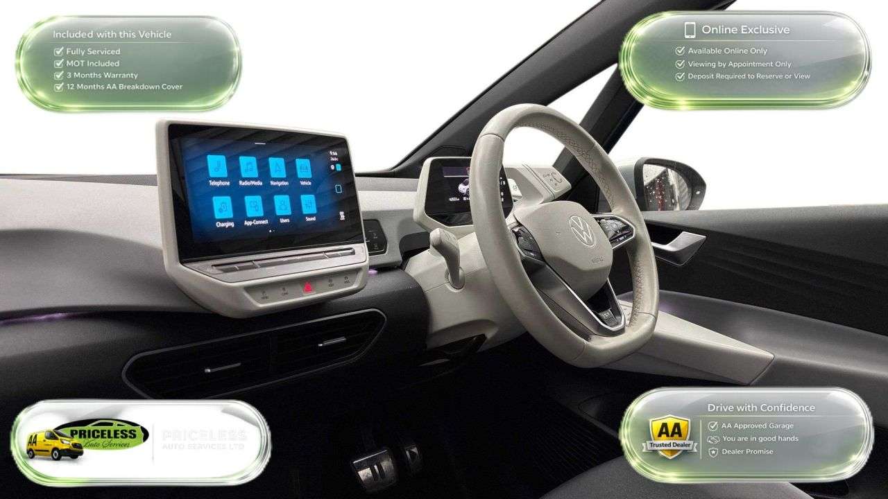 A 2020 VOLKSWAGEN ID.3 AUTOMATIC Pro Performance 58kWh 1ST Edition Hatchback 5dr Electric Auto (20 A 2020 VOLKSWAGEN ID.3 AUTOMATIC Pro Performance 58kWh 1ST Edition Hatchback 5dr Electric Auto (20