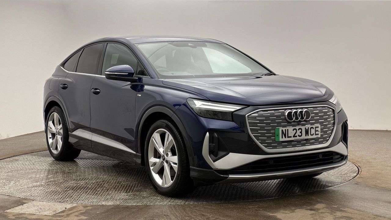 A 2023 AUDI Q4 E-TRON AUTOMATIC 40 S line Sportback 5dr Electric Auto 82kWh (204 ps) A 2023 AUDI Q4 E-TRON AUTOMATIC 40 S line Sportback 5dr Electric Auto 82kWh (204 ps)