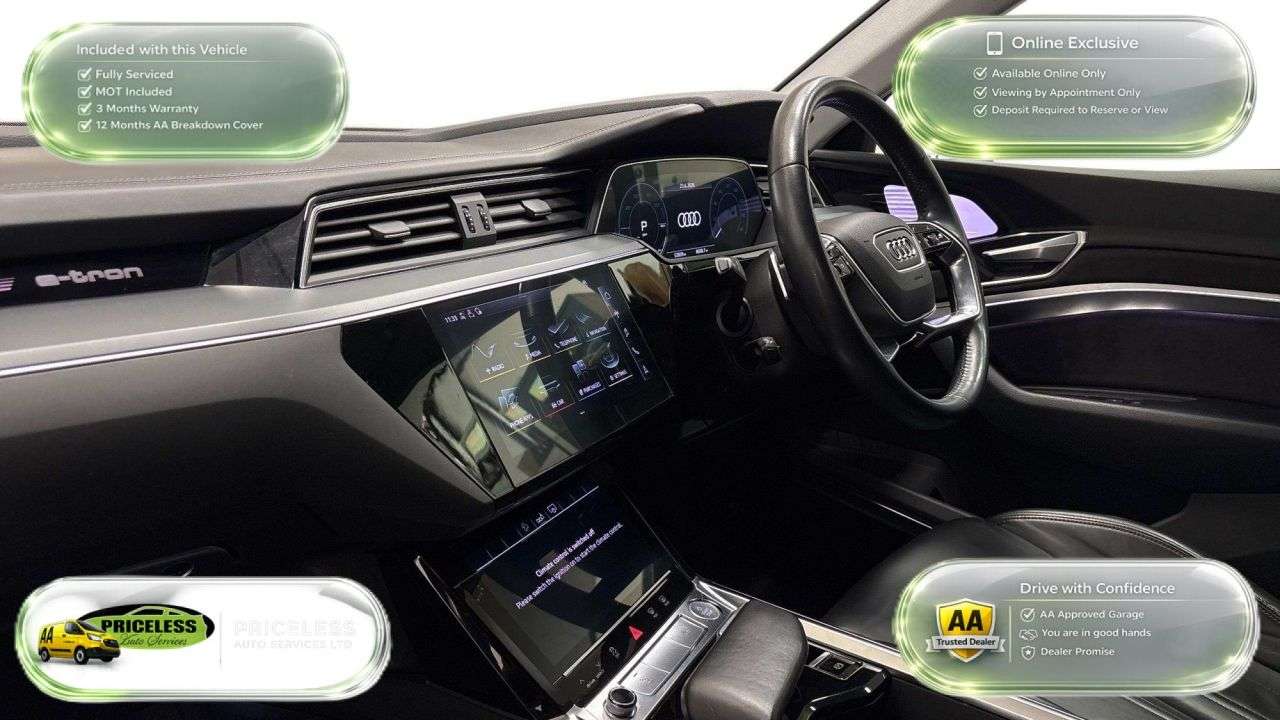 A 2019 AUDI E-TRON AUTOMATIC 55 Launch Edition SUV 5dr Electric Auto quattro 95kWh (408 ps) A 2019 AUDI E-TRON AUTOMATIC 55 Launch Edition SUV 5dr Electric Auto quattro 95kWh (408 ps)