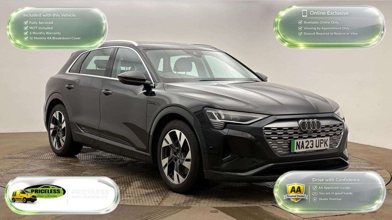 A 2023 AUDI Q8 E-TRON AUTOMATIC 50 Sport SUV 5dr Electric Auto quattro 95kWh (11kW Charger) (340 A 2023 AUDI Q8 E-TRON AUTOMATIC 50 Sport SUV 5dr Electric Auto quattro 95kWh (11kW Charger) (340