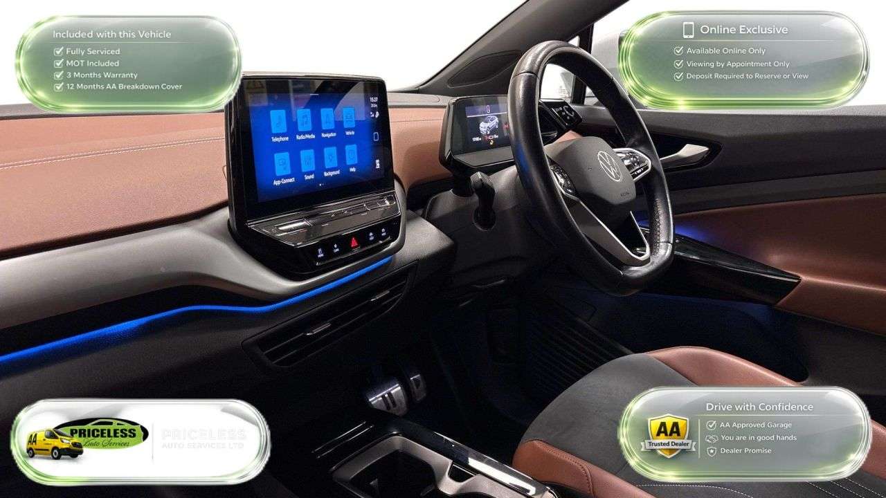 A 2021 VOLKSWAGEN ID.4 Pure 52kWh City SUV 5dr Electric Auto (148 ps) A 2021 VOLKSWAGEN ID.4 Pure 52kWh City SUV 5dr Electric Auto (148 ps)