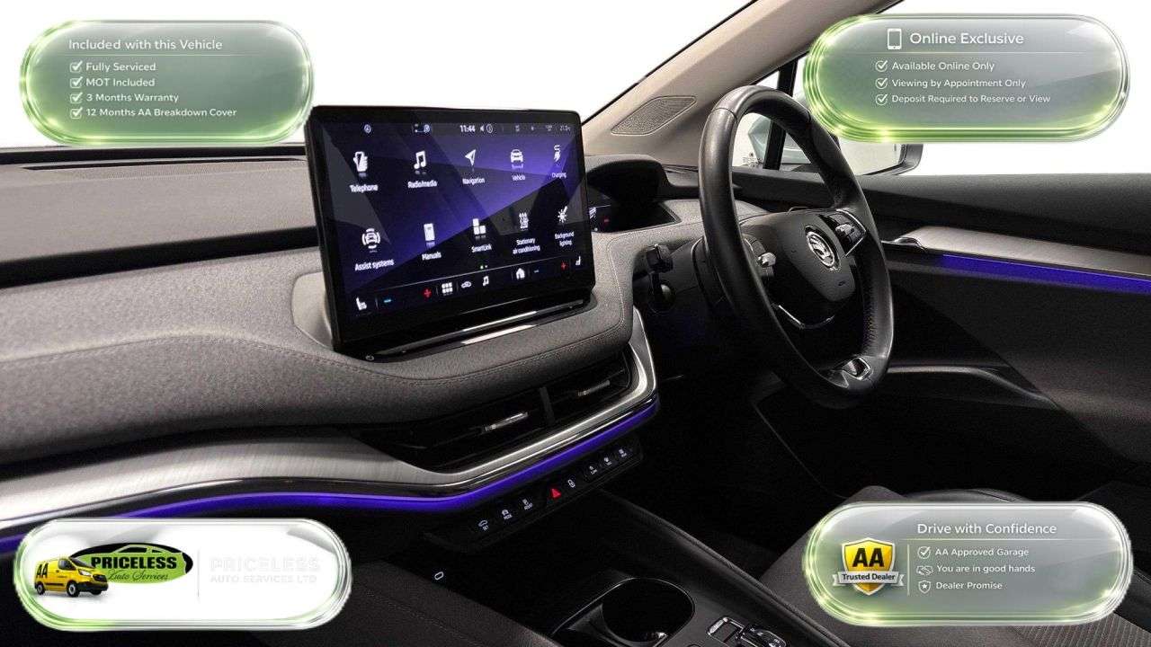 A 2022 SKODA ENYAQ AUTOMATIC iV 82kWh 80 SUV 5dr Electric Auto (204 ps) A 2022 SKODA ENYAQ AUTOMATIC iV 82kWh 80 SUV 5dr Electric Auto (204 ps)