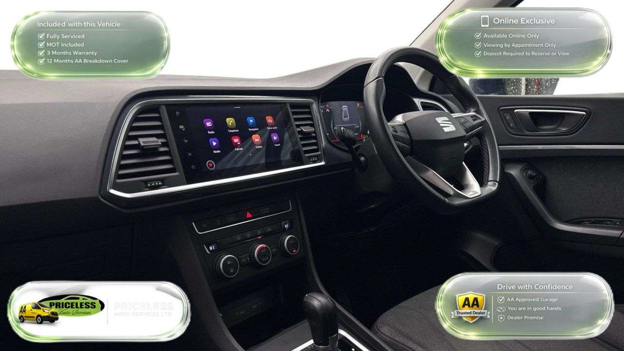 A 2023 SEAT ATECA AUTOMATIC 1.5 TSI EVO SE Technology SUV 5dr Petrol DSG Euro 6 (s/s) (150 ps A 2023 SEAT ATECA AUTOMATIC 1.5 TSI EVO SE Technology SUV 5dr Petrol DSG Euro 6 (s/s) (150 ps