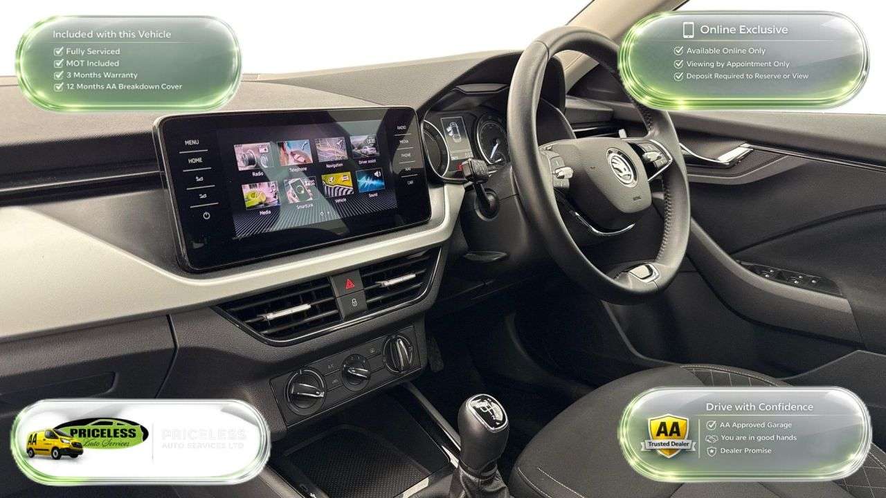 A 2023 SKODA SCALA 1.0 TSI SE Technology Hatchback 5dr Petrol Manual Euro 6 (s/s) (110 ps) A 2023 SKODA SCALA 1.0 TSI SE Technology Hatchback 5dr Petrol Manual Euro 6 (s/s) (110 ps)