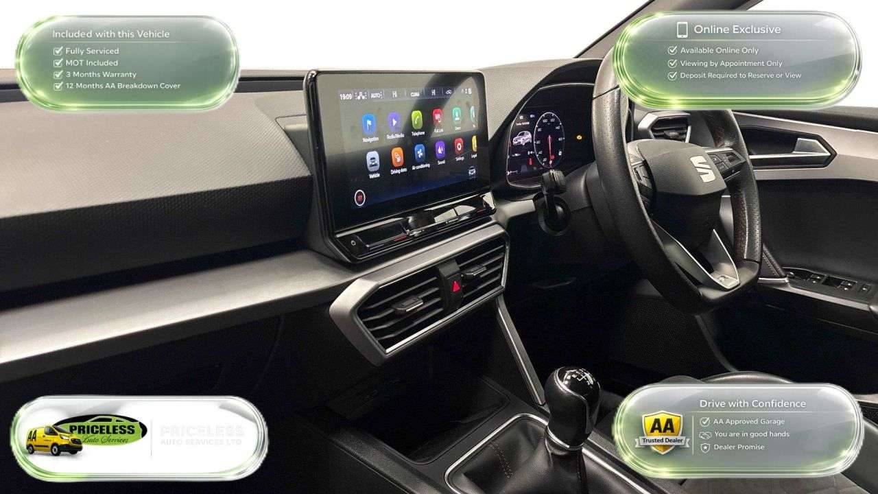 A 2021 SEAT LEON 1.5 TSI EVO FR Sport Hatchback 5dr Petrol Manual Euro 6 (s/s) (150 ps) A 2021 SEAT LEON 1.5 TSI EVO FR Sport Hatchback 5dr Petrol Manual Euro 6 (s/s) (150 ps)