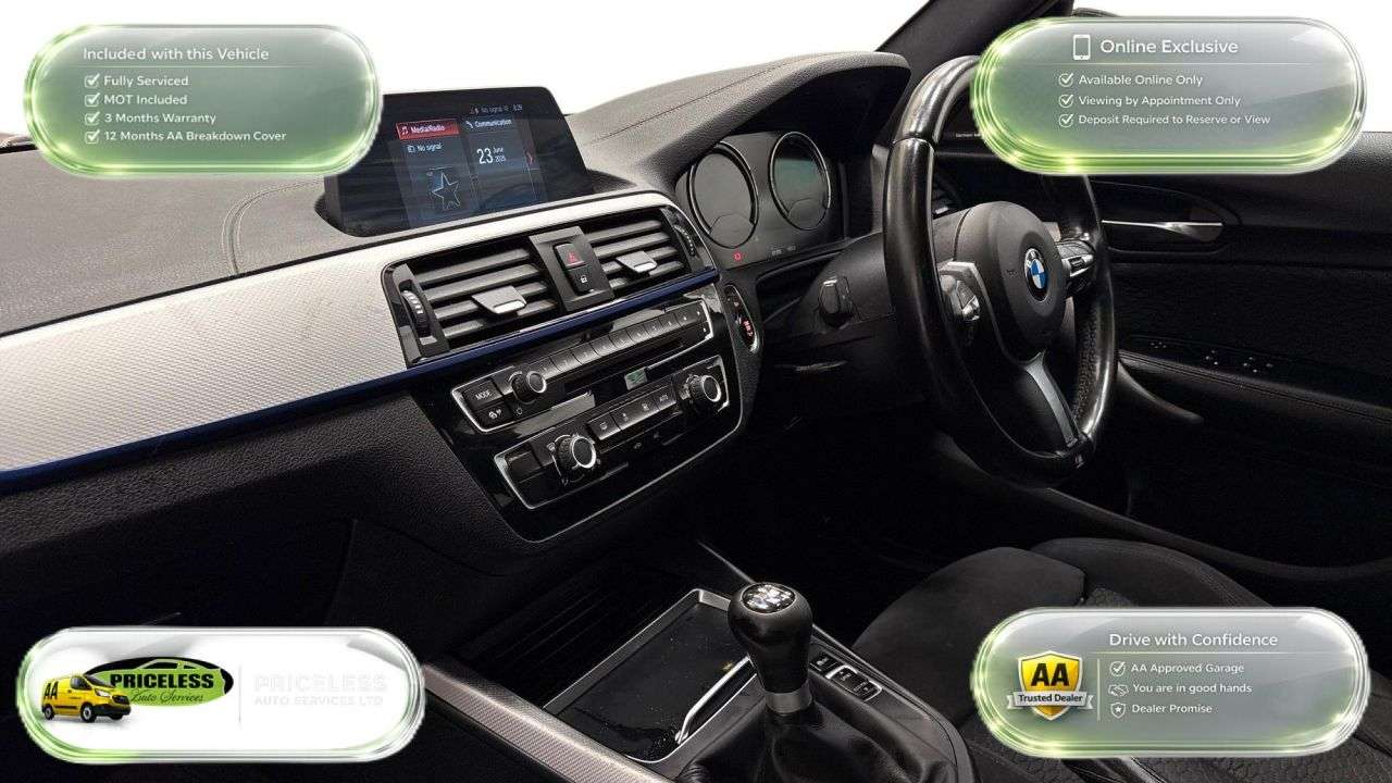 A 2017 BMW 1 SERIES 1.5 118i M Sport Shadow Edition Hatchback 5dr Petrol Manual Euro 6 (s/s) (1 A 2017 BMW 1 SERIES 1.5 118i M Sport Shadow Edition Hatchback 5dr Petrol Manual Euro 6 (s/s) (1