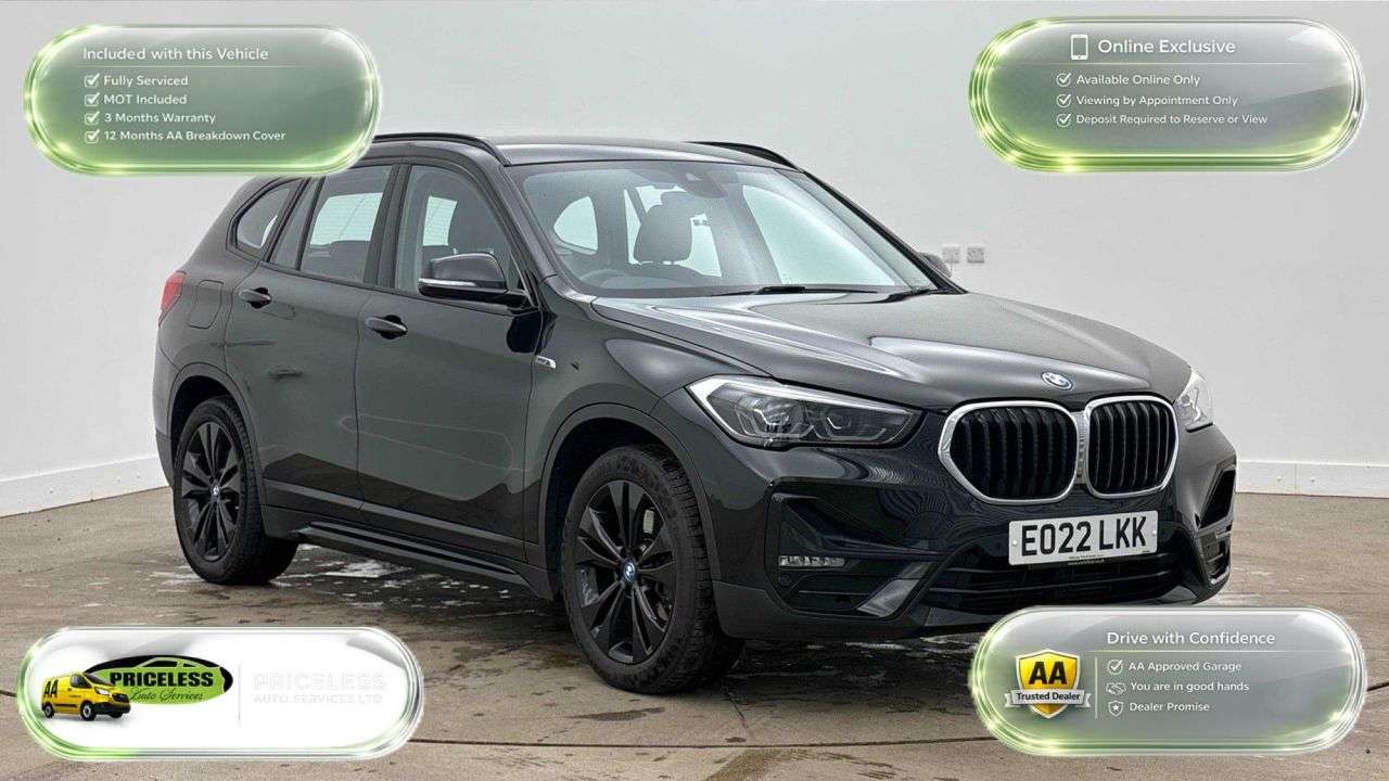 A 2022 BMW X1 AUTOMATIC 1.5 25e 10kWh Sport SUV 5dr Petrol Plug-in Hybrid Auto xDrive Eur A 2022 BMW X1 AUTOMATIC 1.5 25e 10kWh Sport SUV 5dr Petrol Plug-in Hybrid Auto xDrive Eur