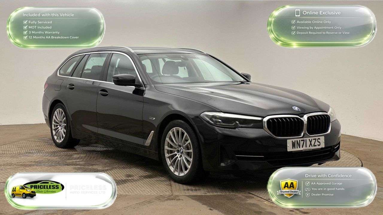 A 2021 BMW 5 SERIES AUTOMATIC 2.0 530e 12kWh SE Touring 5dr Petrol Plug-in Hybrid Steptronic Eu A 2021 BMW 5 SERIES AUTOMATIC 2.0 530e 12kWh SE Touring 5dr Petrol Plug-in Hybrid Steptronic Eu
