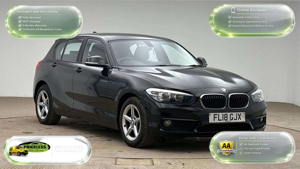A 2018 BMW 1 SERIES 1.5 118i SE Hatchback 5dr Petrol Manual Euro 6 (s/s) (136 ps) A 2018 BMW 1 SERIES 1.5 118i SE Hatchback 5dr Petrol Manual Euro 6 (s/s) (136 ps)