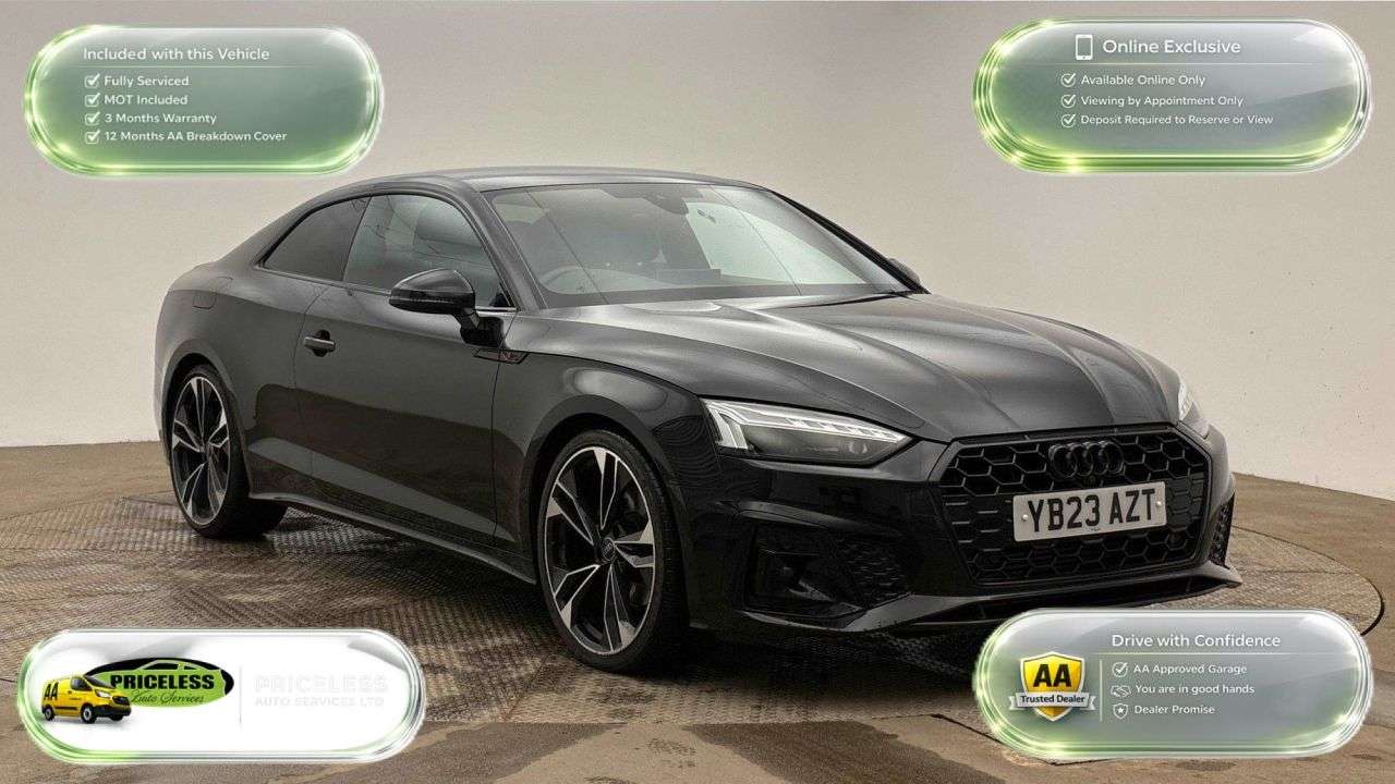 A 2023 AUDI A5 AUTOMATIC 2.0 TFSI 35 Black Edition Coupe 2dr Petrol S Tronic Euro 6 (s/s) A 2023 AUDI A5 AUTOMATIC 2.0 TFSI 35 Black Edition Coupe 2dr Petrol S Tronic Euro 6 (s/s)