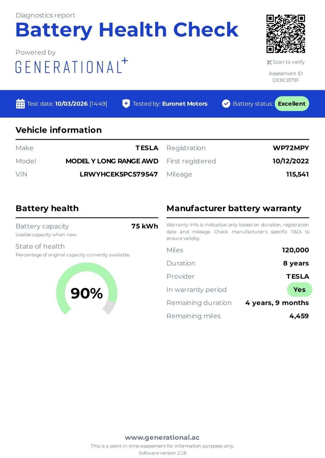 A 2022 TESLA MODEL Y (Dual Motor) Long Range SUV 5dr Electric Auto 4WDE (384 bhp) A 2022 TESLA MODEL Y (Dual Motor) Long Range SUV 5dr Electric Auto 4WDE (384 bhp)