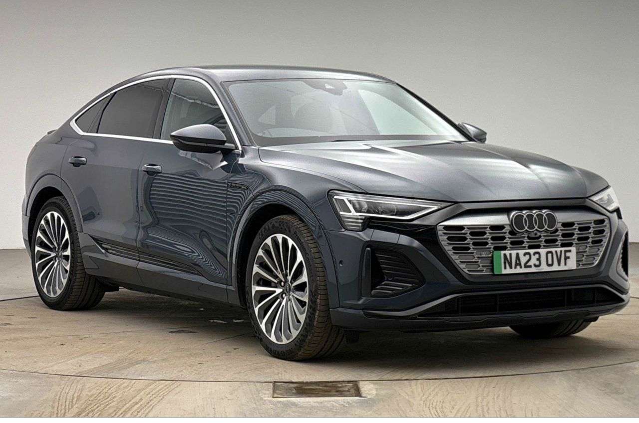 A 2023 AUDI Q8 E-TRON 55 S line Sportback 5dr Electric Auto quattro 114kWh (11kW Charger) (408 ps A 2023 AUDI Q8 E-TRON 55 S line Sportback 5dr Electric Auto quattro 114kWh (11kW Charger) (408 ps